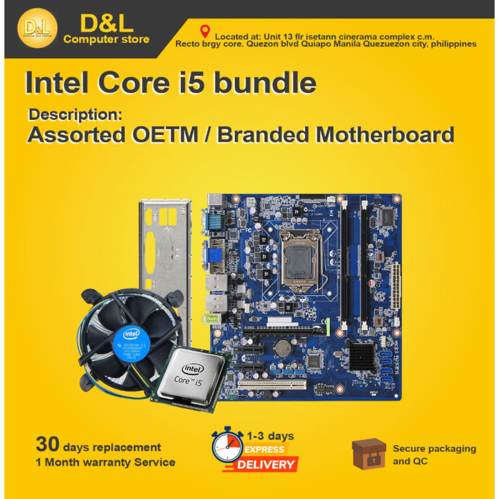 【COD】 i5 BUNDLE (MOTHERBOARD + PROCESSOR + HEATSINK FAN) Lazada PH