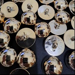 12 PCS KANCING JAMUR POLOS TIMBUL GOLD 22 MM / 22 CM