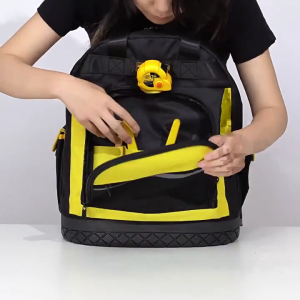 Electrician Tool Backpack Oxford Fabric Multiple Pocket Compartments Waterproof Base For Professional Electrician