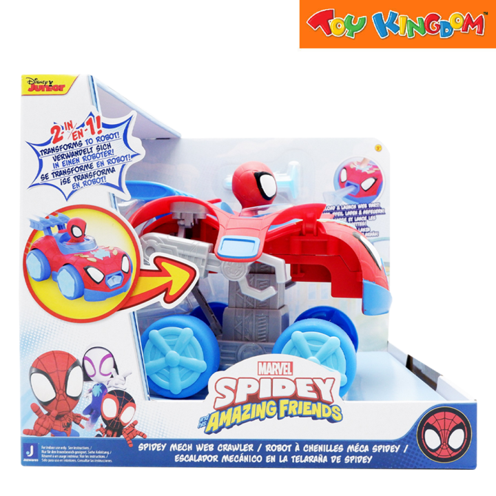 Jazwares Spidey and His Amazing Friends Webbed Wheelie Vehicle - Features Built-in Spidey Super Hero