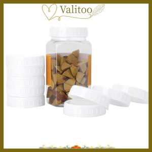 [Valitoo] 10pc White Mason Canning Drinking Jars Lid 70mm 86mm Inner Diameter Plastic Covers Unlined Ribbed Lids Storage Caps Replacements