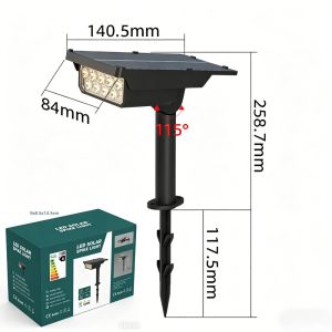 Big 9COB Solar Lights Outdoor Sensor Landscape Lights Waterproof - Garden Spotlight & Balcony Lighting Auto On/Off