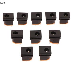 KCY 10ชิ้นขั้วต่อซ็อกเก็ตแหล่งจ่ายไฟ DC 5.5X2.5MM DC-015 5.5x2.1มม. แจ็คตัวเมีย DC ตัวเชื่อมต่อแผงสี่เหลี่ยม