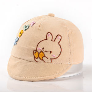 หมวกแก๊ปหน้าร้อนสปริงหมวกเบสบอลการ์ตูนลูกกระต่ายสำหรับหมวกเด็กเด็กผู้ชายเด็กผู้หญิงหมวกกันแดดเด็กแรกเกิดผ้าฝ้ายนุ่ม