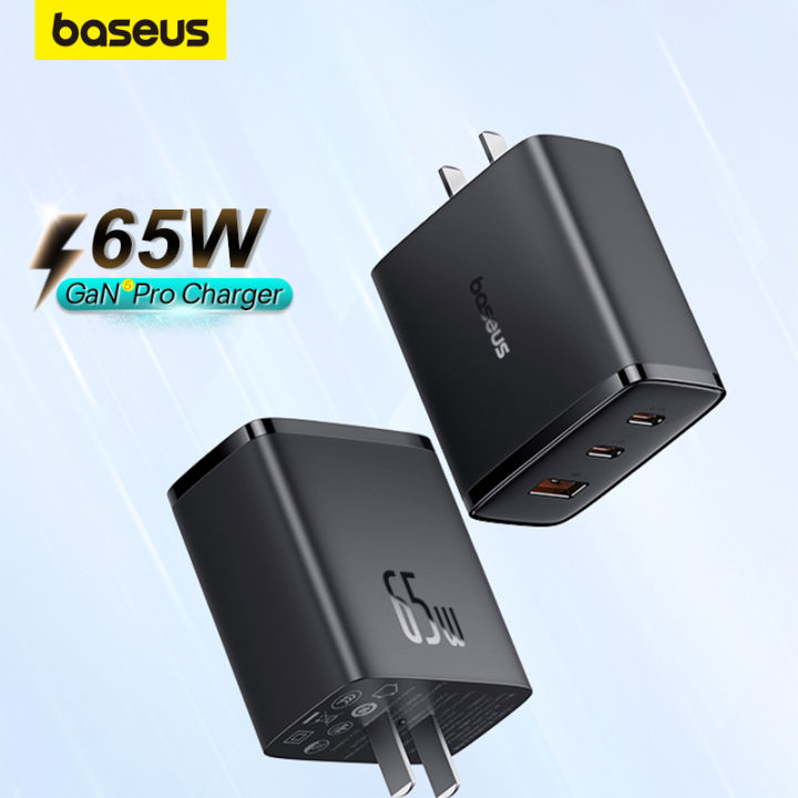 【48 hour shipped】Baseus 65W GaN5 Fast Charging USB Type C Charger Quick ...