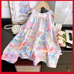 Girls Dress Summer 2026 Childrens Floral Princess Baby Summer Dress Fashionable Skirt Long One-Piece