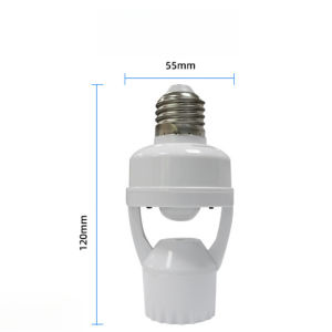 Human Induction Motion Sensor LED Lamp Socket Base E27 LED Light Delay Time Adjustable Switch Bulb Adapter 感应灯座