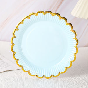 7 inch Disposable Bronzing Lace Paper Plate Party Supplies Dinnerware For Birthday Wedding Christmas Anniversary