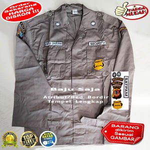 Seragam PDL Security Satpam Coklat Lengan Pendek Terpisah / Baju PDL Satpam Security Coklat Terbaru