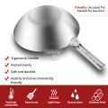 Fypo 1.8mm Thick 430 Stainless Steel Wok Chinese Pot Handmade Wok Traditional Non Stick Gas Wok Cooker frying Pan. 