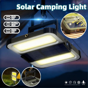 Multifunctional Solar Camping Light Magnetic Folding Waterproof Outdoor Emergency Light Flashlight