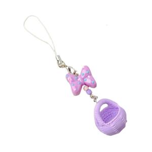 Stylish Bowknot Resin Keychain Beaded Phone Chain Phone Strap Phone Lanyard Resin Texture Perfect for Everyday Use