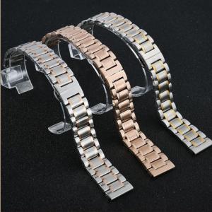 Aotelayer 12 13 14 16 17 18 19 20 21 22 24mm Width Solid Stainless Steel Watchband Butterfly Clasp Flat Head / Elbow Dual Use Strap Bracelet With Free Elbow