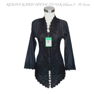NK Baju Kebaya Nyonya Sulam Senada Black Tersedia Saiz Jumbo