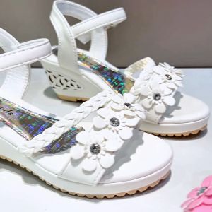 Future seeds sando for kids girl high wedge heels sandals shoes for kids girls size 27-35