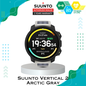 Suunto Vertical 2 Arctic Gray Stainless Steel - GPS Adventure Watch for Hiking & Trail Running