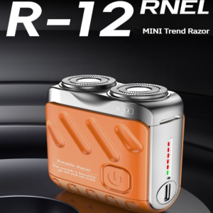 Magnetic Rotary Double Ring Electric Shaver   Portable Waterproof Shaver With Type-C Charging Suspended Blades For Men Travel Beard Trimmer