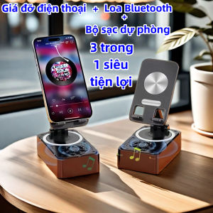 Loa Bluetooth Kèm Giá Đỡ Điện Thoại Kiêm Sạc Dự Phòng Siêu Hot .Tiện Dụng..