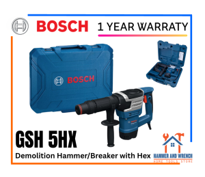 BOSCH GSH 5HX Professional Demolition Hammer/Breaker with Hex (GSH500 Replacement)