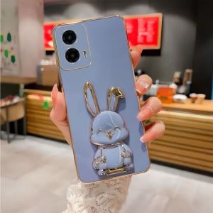 Luxury Softcase for MOTOROLA MOTO G45 G34 5G Free Rabbit Phone Holder
