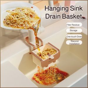 Drainer Basket Separation of Food Residues Hangable Filter Effective Filtering of Debris Storage