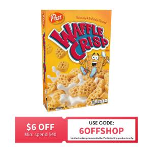 Post Waffle Crisp Breakfast Cereal 326G
