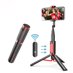 Selfie Stick Tripod With Detachable Fill Light Extendable Bluetooth Selfie Stick Phone Tripod Stand With Wireless Remote 360°Rotation Compatible IPhone Android