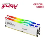 Kingston Fury Beast RGB DDR5 32GB/64GB Kit of 2 DRAM AMD EXPO Gaming Desktop Memory White