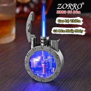 bật lửa khè có đèn nhấp nháy lộ thiên z882 - xài gas