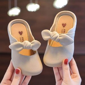 TinaHao Childrens Slippers Summer Bow Fashion Wear Non-Slip Little Girls Beach Slippers