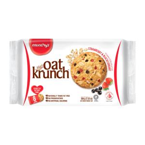 Munchys Oat Krunch Strawberry And Blackcurrant Cookie 208G