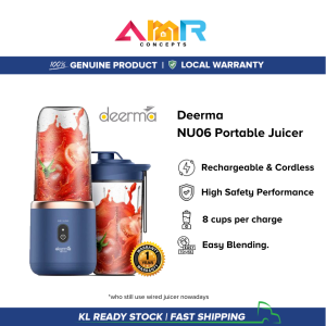 Deerma NU06 Mini Portable Electric Juicer Milkshake Wireless Automatic Fruit Juicer Blender Protein Shaker 榨汁机 无线果汁机