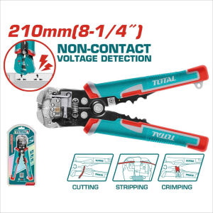 Kìm tuốt dây điện tự động Total THT15246 THT152429 đa chức năng tuốt cắt uốn dây điện đồng nhôm kìm điện đa năng