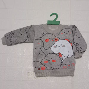 Jaket Zipper Hoodie Bayi Motif full Printing Baby Bear Bahan Pleece Serat Tebal Lembut Hangat