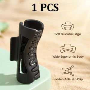 【BUY 1 TAKE 1】Large Size Silicone Hair Claw Womens Fashionable Hair Accessories Shark Clip Hair Clip Headwear Soft Silicone Hair Gripper