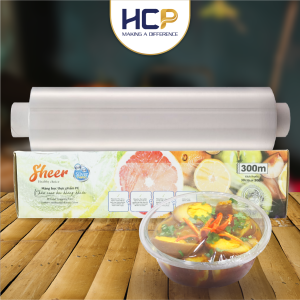 Hộp Màng Bọc Thực Phẩm PE Kháng Khuẩn 30cmX300m SATIS Phủ Nano Bạc An Toàn Cho Sức Khỏe Dùng Được Cho Lò Vi Sóng