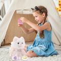 Walking Cat Toys for Kids with Leash, Plush Toy Cat That Walks and Meows, Interactive Cat Toy for Kids Aged 3-7, Best Birthday, Children's Day for Girls and Boys. 