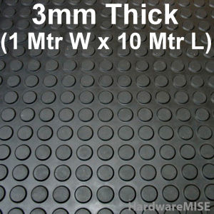 Round Stud Rubber Mat 3mm Thick Anti-skid Airport Mat Floor Matting 1m x 10m Malaysia Supplier