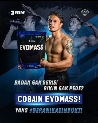 PALING LARIS EVO MASS KAPSUL DISKON asli original penambah massa otot penambah berat badan suplemen pembentukam badan pria permanen kuat energi remaja dewasa amino whey protein pembesar tubuh sixpack bidang halal bpom