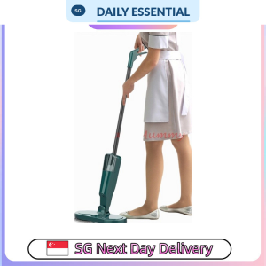 【DAILY ESSENTIAL】 Rechargeable Electric Spray Mop with Dual Pads - Green / White