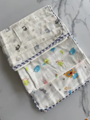 ผ้าขนหนูสำหรับเด็ก ห่อตัวทารกแรกเกิด เนื้อผ้าสาลูหนา 3 ชั้น ขนาด60x120cm. ผ้าสาลูทอหนา 3 ชั้น ซับน้ำดีมาก มีให้เลือกหลายลาย