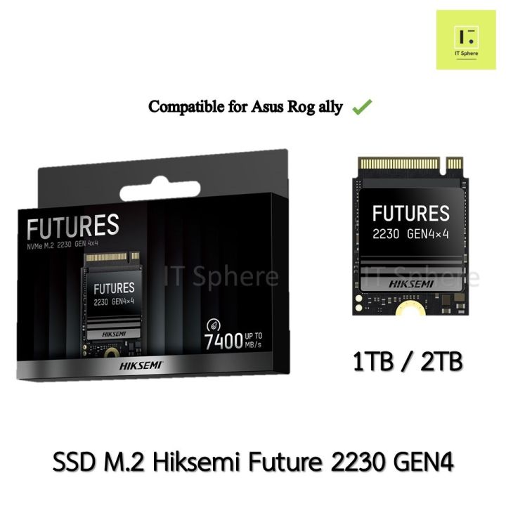 [ใส่ Rog ally ได้] Hiksemi Future 1TB 2TB ขนาด 2230 GEN4 NVMe SSD M.2 ...