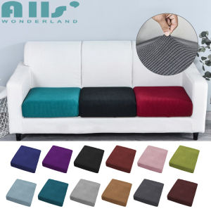 Thicken Seater Couch Cover Plain Velvet Knitted Sofa Seat Cushion Cover Colorful Removeable