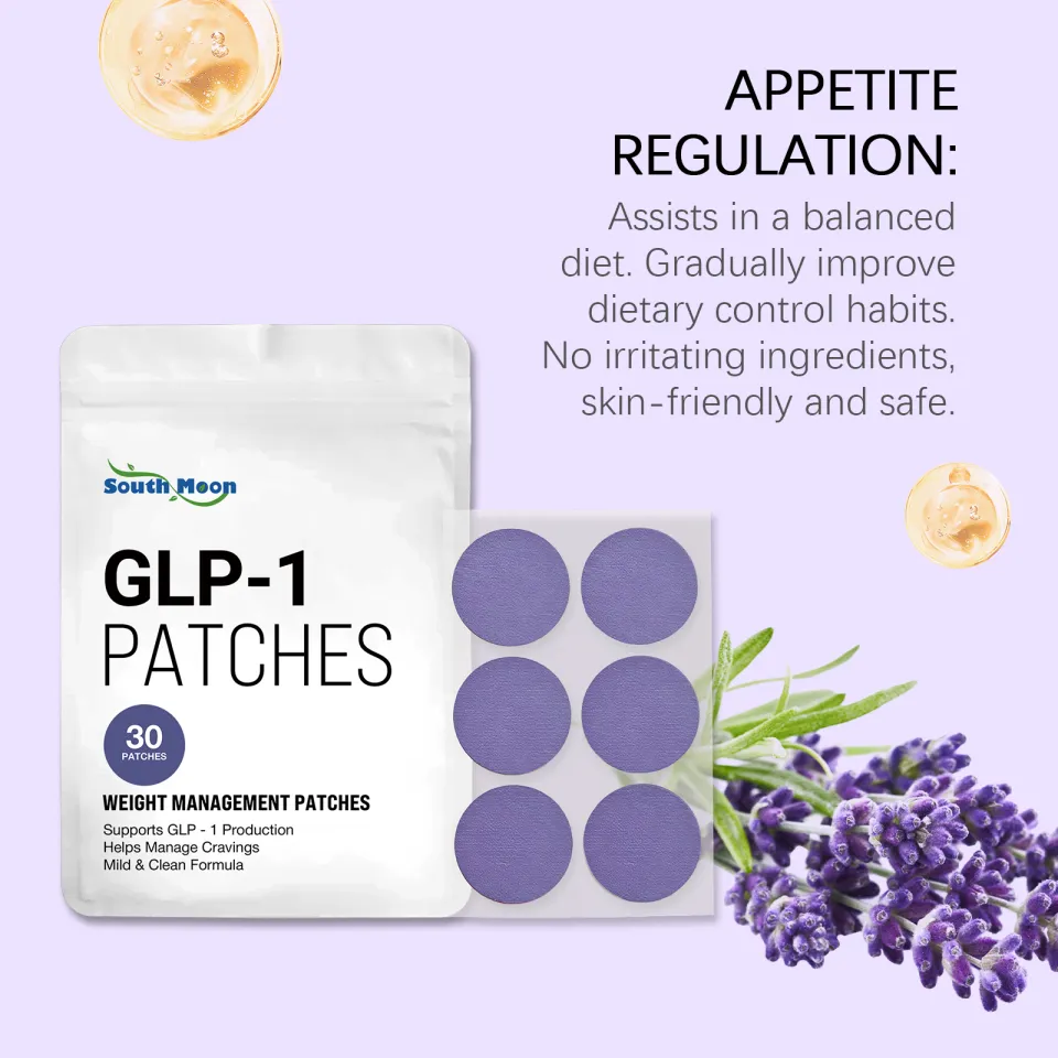 South Moon GLP-1 PatchFirming Skin and Body Shaping Care PatchBody Care  Pat-ch Gentle Soothing Massage for Women GirlsNatural Ingredient GLP-1  Transdermal Patches Support for Women & Men GLP1 Probiotic for Immune Gut
