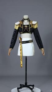 Kids K-Pop Demon Hunters Mira black gold cosplay costume anime demon hunter Zoe Childrens stage costumes Rumi cosplay wig