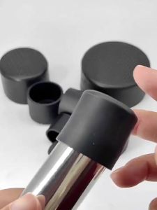 GLdailyToolsMix Round Black PVC Soft Rubber Pipe Sleeve Tube Cap Table Chair Foot Pad Protective Cover 6 8 10 12 14 16 20 22 25 28-100mm