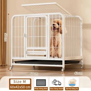 Chuồng Chó Chắc Chắn Phong Cách Sang Trọng Có Khay Hứng Và Bánh Xe Không Gian Cực Rộng Dùng Làm Nhà Cho Chó