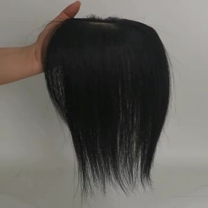 7X11CM Insta-Worthy 100% Real Human Hair Boost Volume of Hair Seamless Natural Black and Mocha Brown Topper Cover Thin or White Hair Light Breathable Base for Confidence For Women