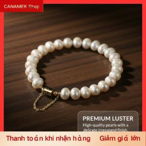 CS Ngọc Trai Nước Ngọt Vòng Đeo Tay Cho Phụ Nữ Tuyên Bố Phụ Kiện Món Quà Đơn Giản Cho Tốt Nghiệp Phù Dâu