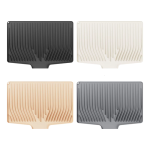 Silicone Drying Mats For Dishes Heat Resistant Nonslip Countertops Mats Quick Drainage Kitchen Accessory